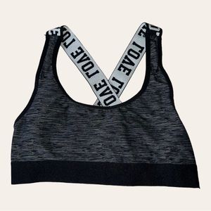 GIRL’S FRUIT OF THE LOOM SPORTS BRA SIZE 34 BLACK/WHITE